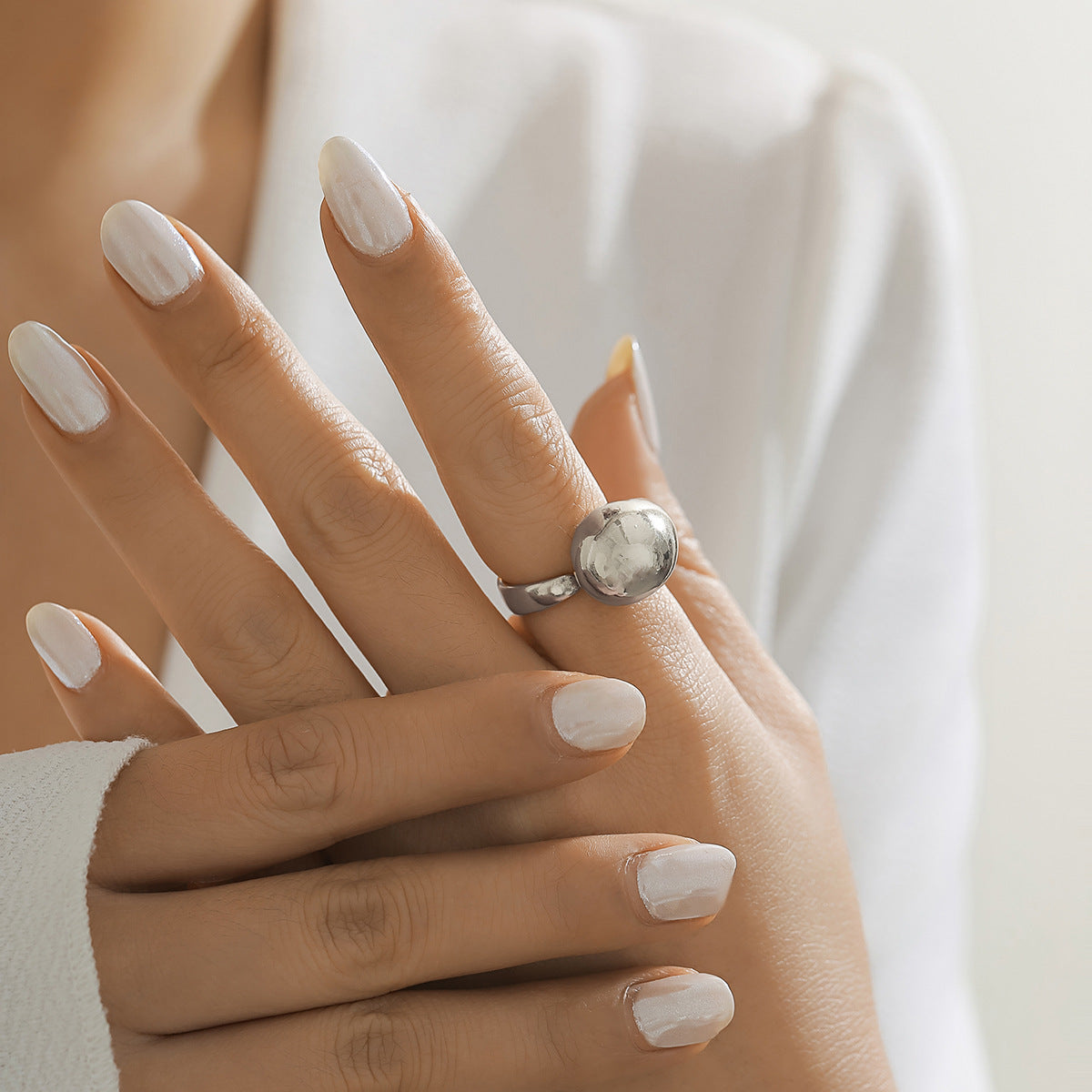 Women Alloy Irregular Flowers Rings