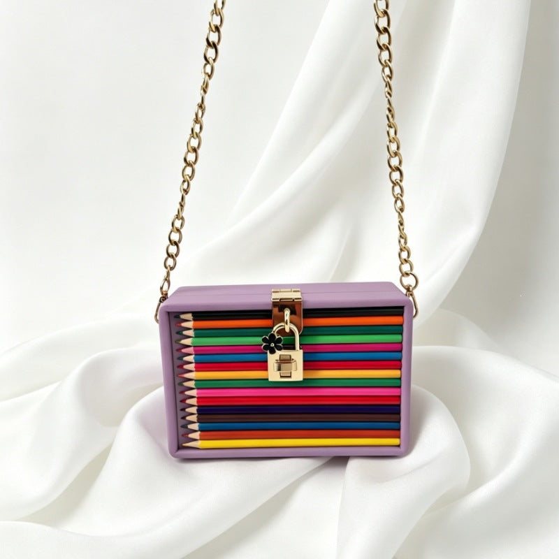 Rainbow Pencil Crossbody Bag