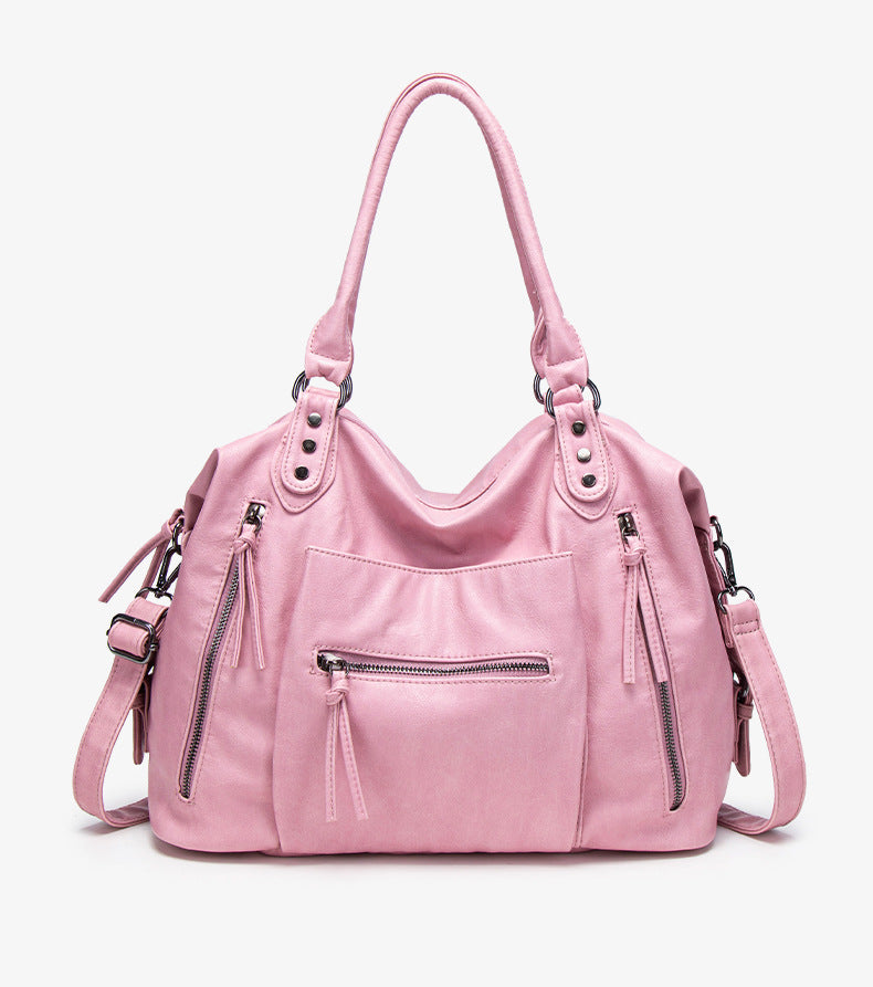 Retro PU Leather Tote Bag