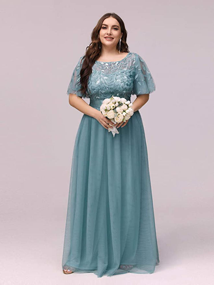 Elegant A Line Evening Dresses for Women-Dresses-Lake Blue-S-Free Shipping at meselling99