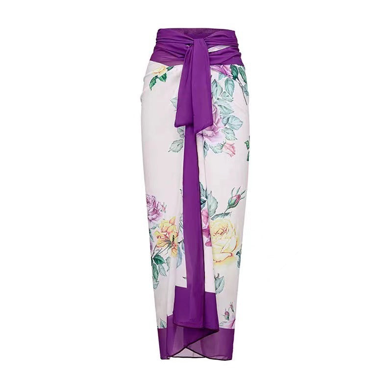 Slimming One-Piece with Long Cover-Up Dress