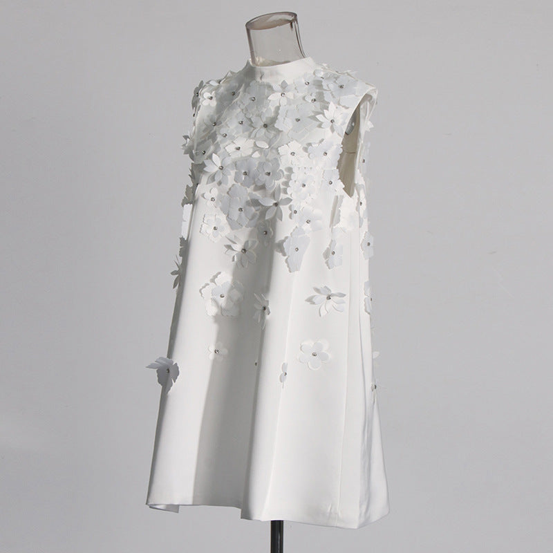 Designed Women's Short Sleeveless A-Line Dress