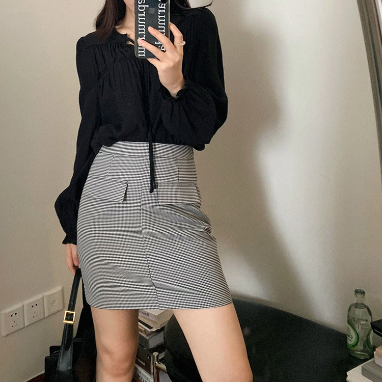 Majestic Ruffle Tie Blouse