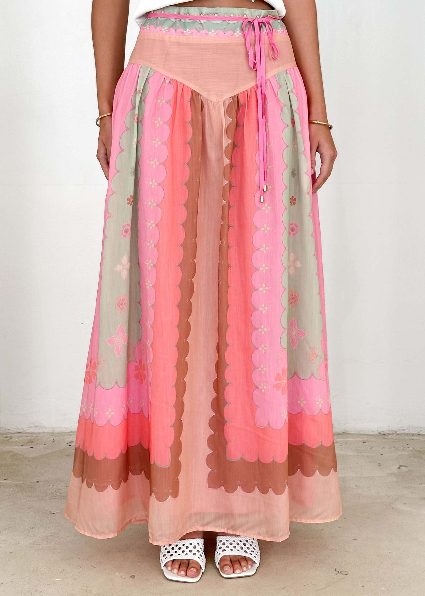 Women's Boho Print Wrap Maxi Skirt