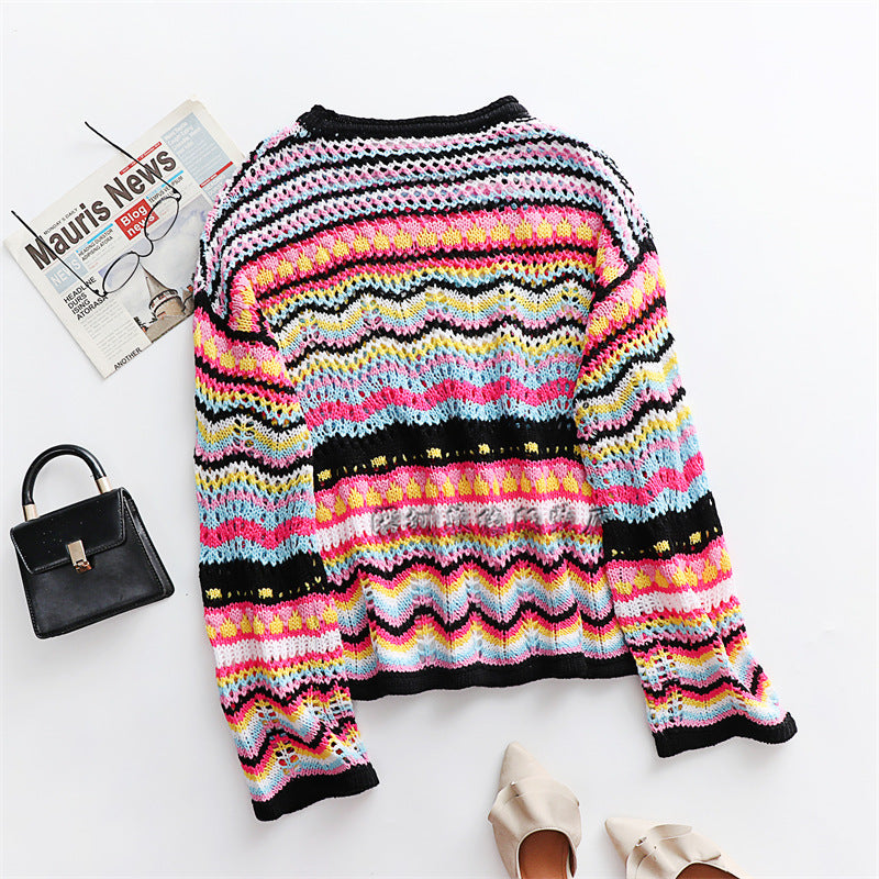 Casual Bohemian Striped Knitted Sweaters