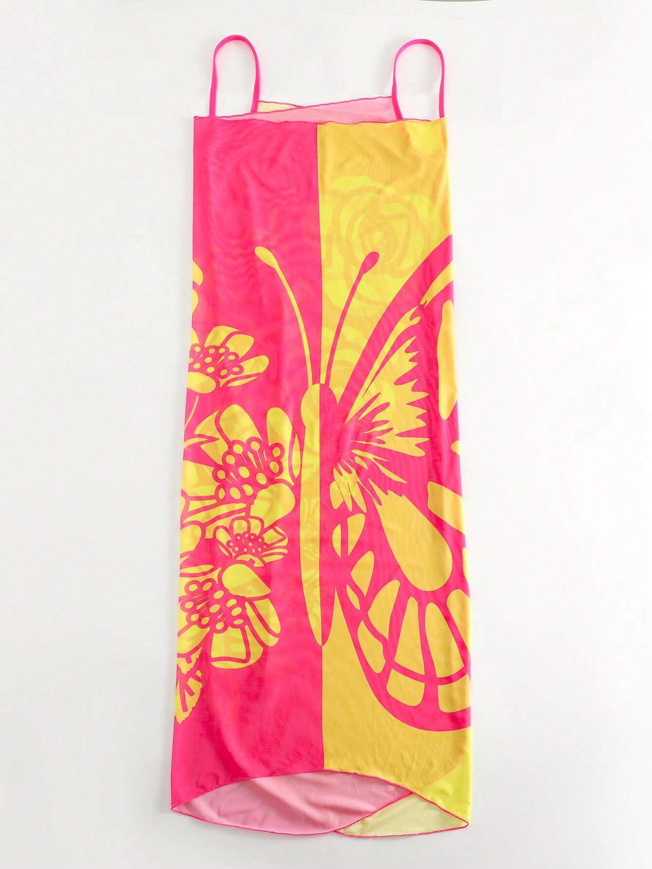 Summer Butterfly Print Beach Cover Ups