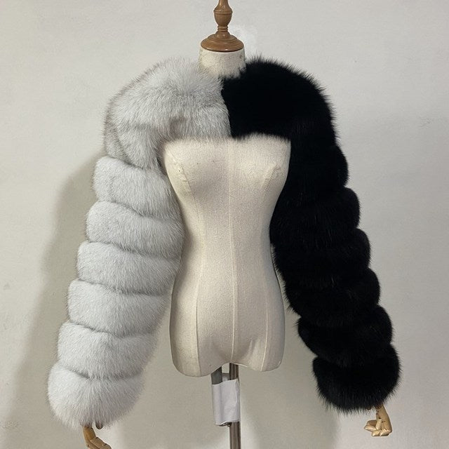 Women Artifical Fox Fur Women Cape Coats