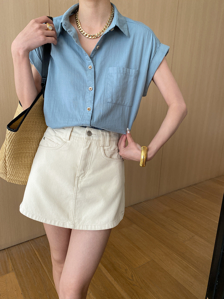 Women Thin & Light Textured Cotton Shirt