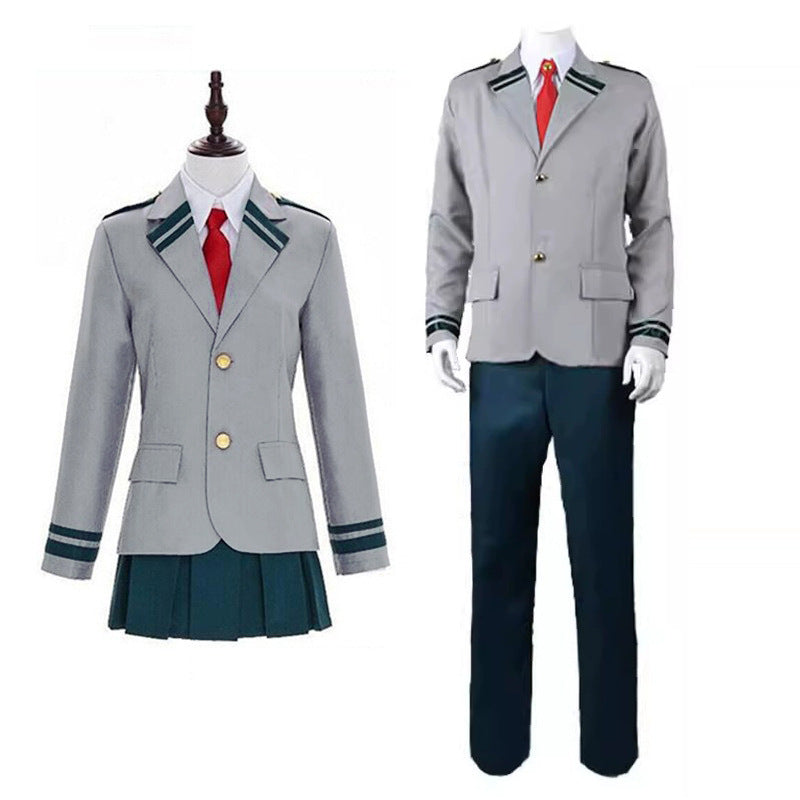 My Hero Academia Cosplay Costume – Ochaco Uraraka, Izuku Midoriya, Shoto Todoroki Outfits-Men's (jacket + pants + tie + long-sleeved shirt)-S-Free Shipping Leatheretro