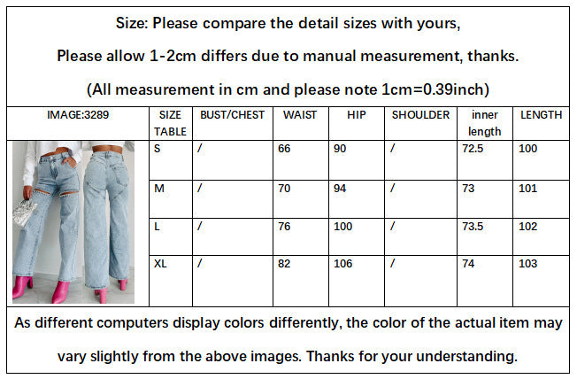 Summer Fashion Casual Ripped Straight Leg Jeans for Women
