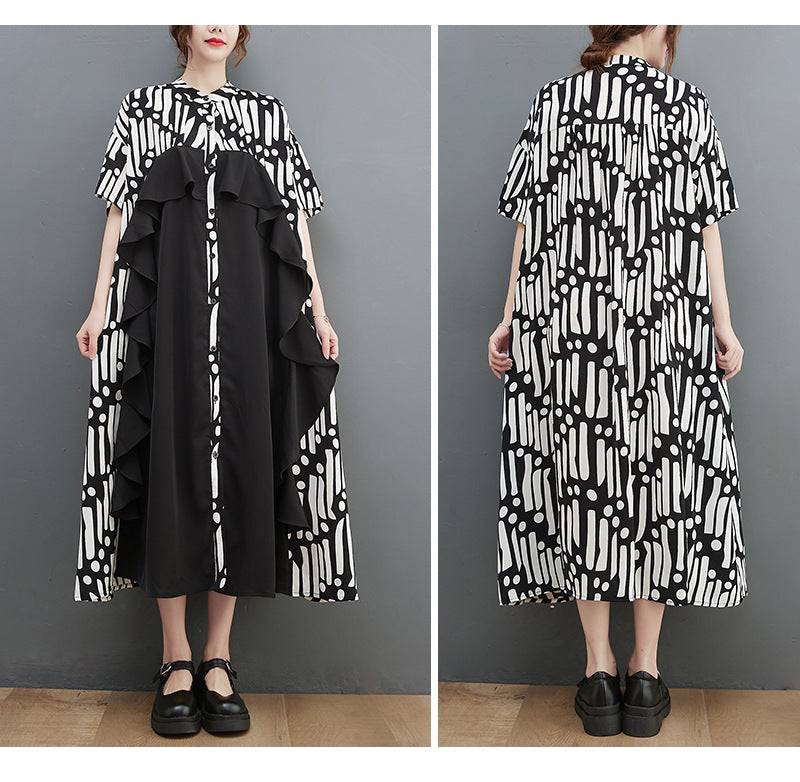 Casual Summer Chiffon Plus Sizes Long Cozy Dresses-Dresses-Free Shipping at meselling99