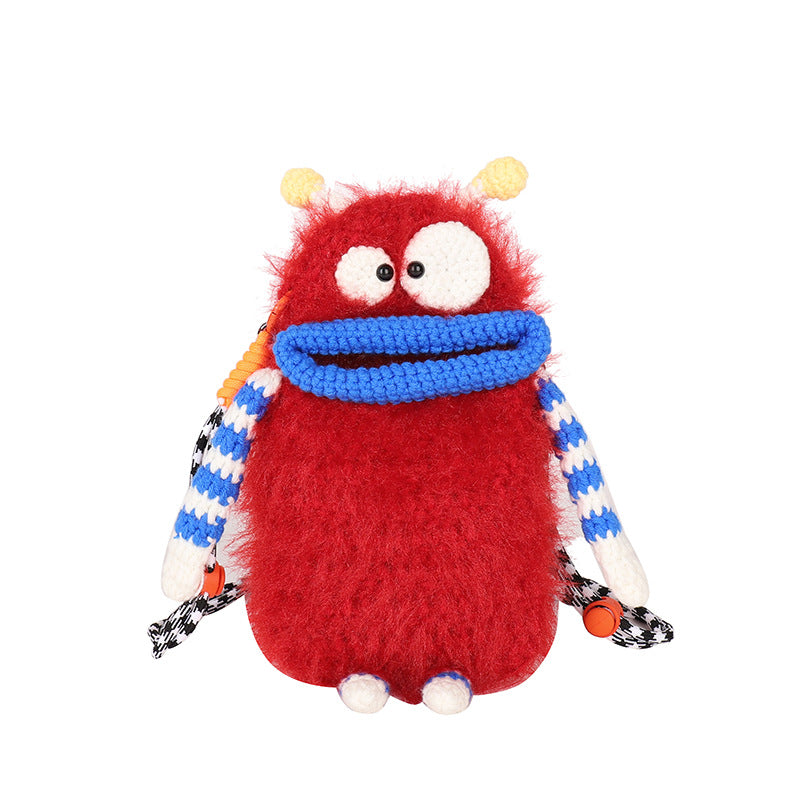 Funny Face Woven Crossbody Bag