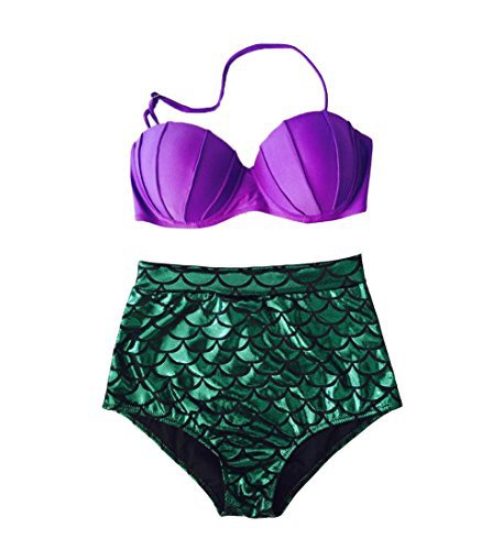 Sexy Mermaid Design High Waist Women Two Pieces Swimsuits