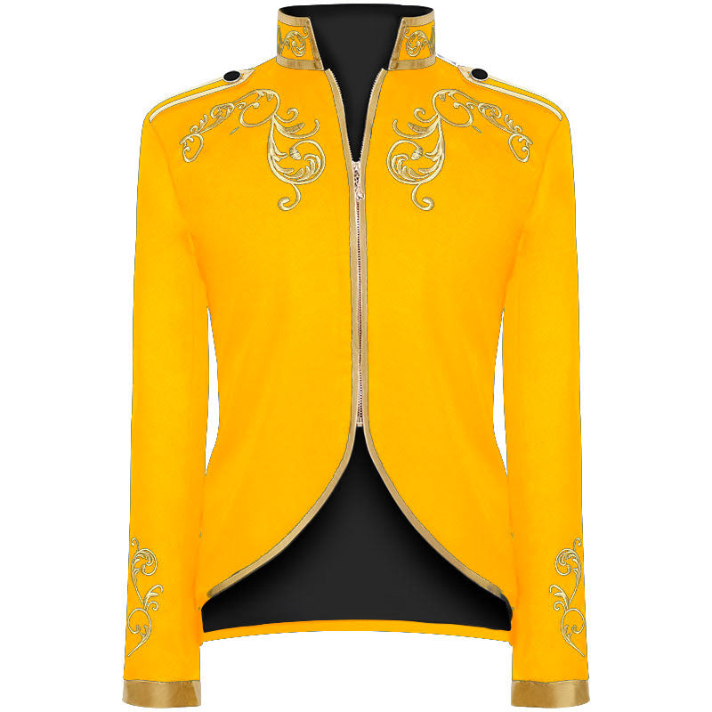 Medieval Court Style Embroidered Blazer for Men
