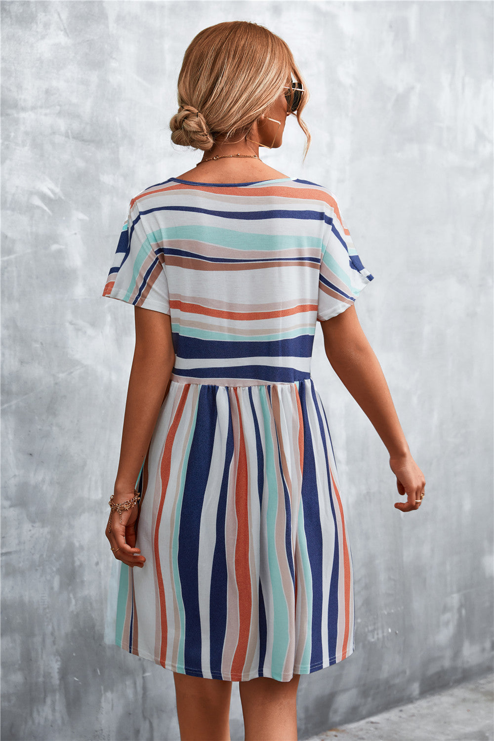 Casual Summer Striped Short Dresses