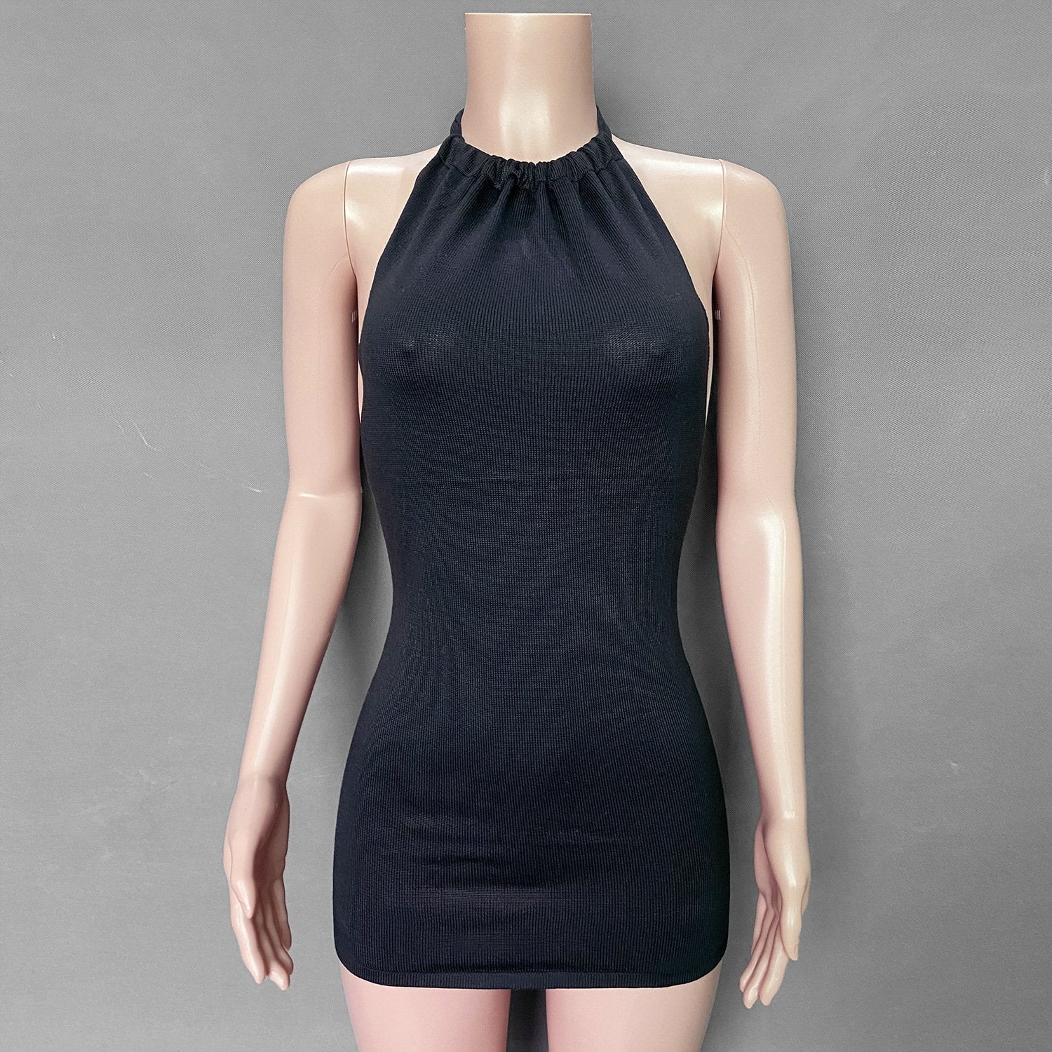 New Fashion Holiday Sheath Halter Backless Knitting Dresses-Sexy Dresses-Free Shipping at meselling99