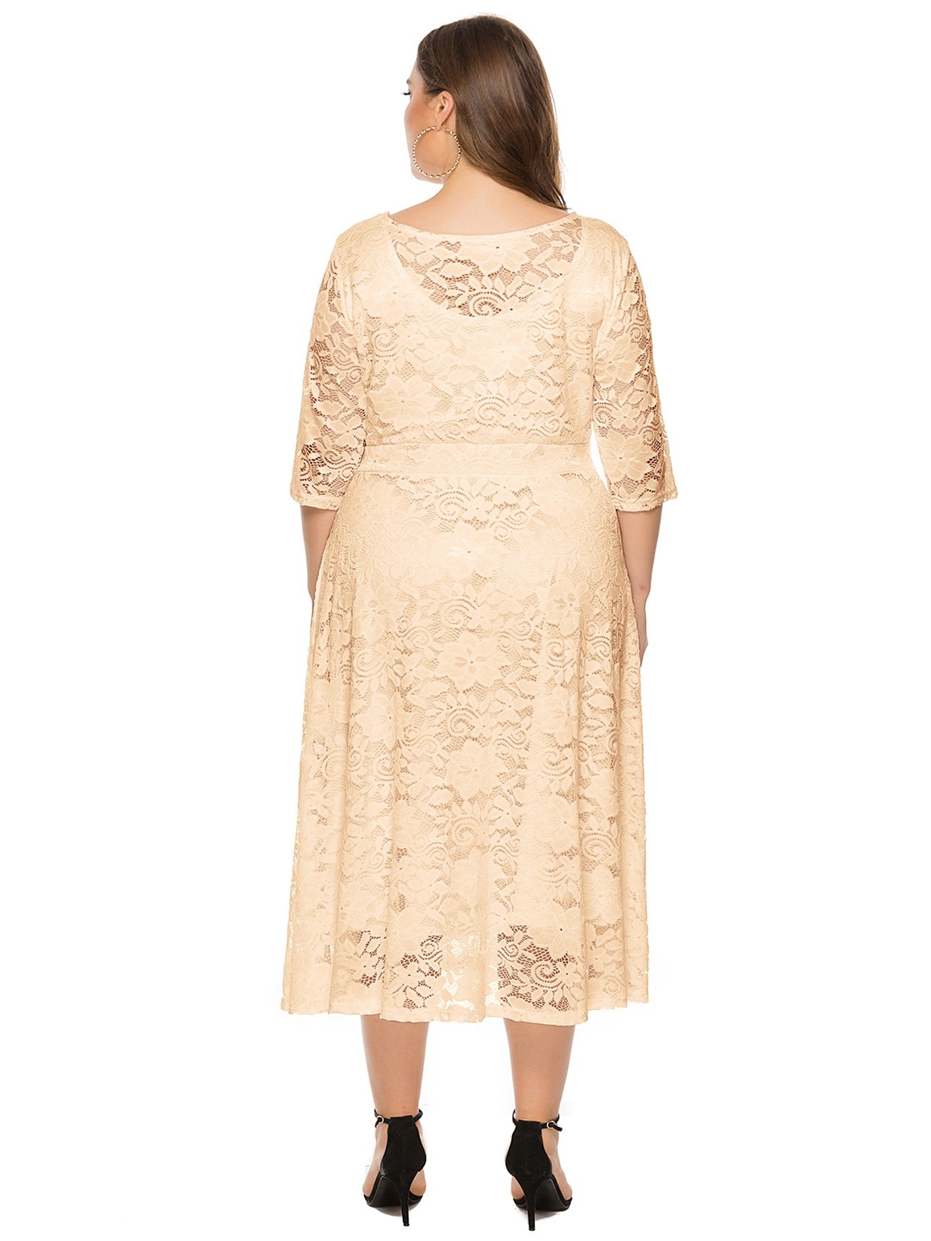 Plus Size Lace Evening Dress