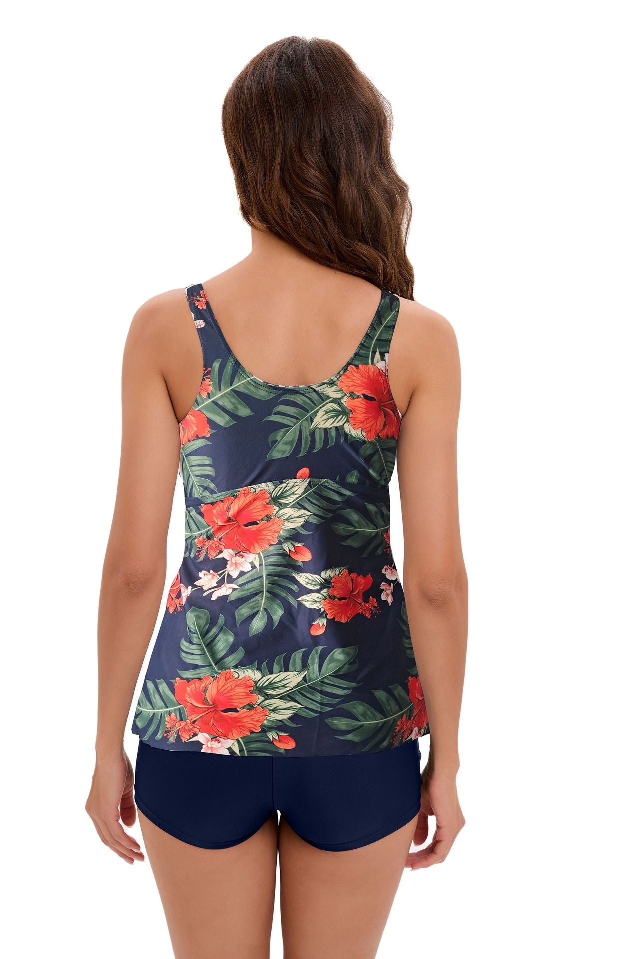 Women's Printed Multi-Colored Conservative Bikini Set