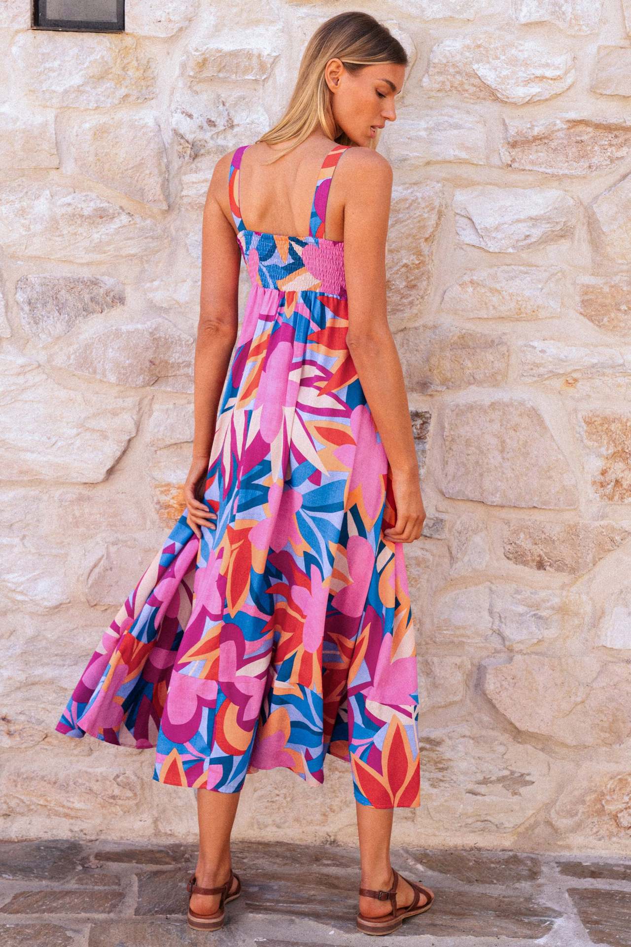 Casual Summer Floral Print Long Maxi Dresses