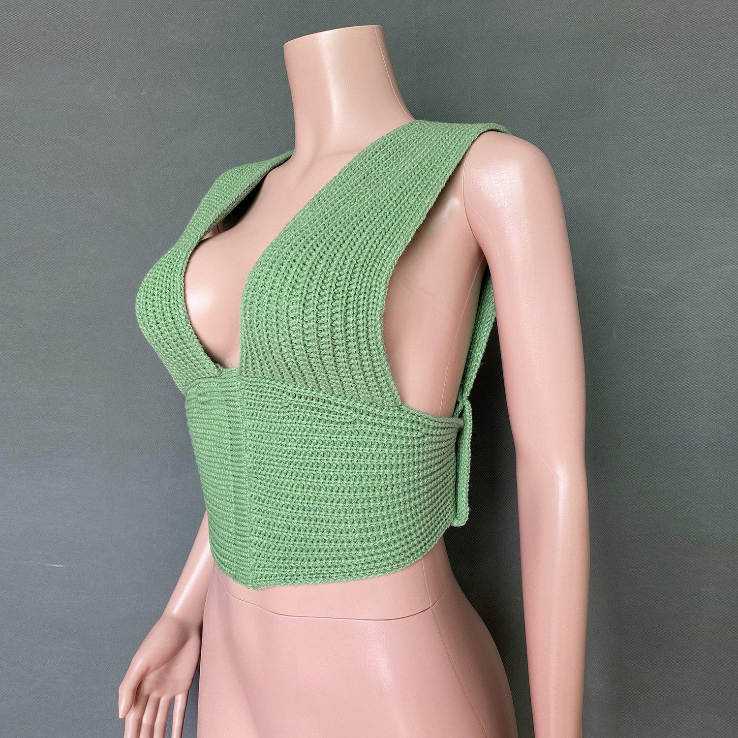 DIY Knitting Bangdage Tops-STYLEGOING