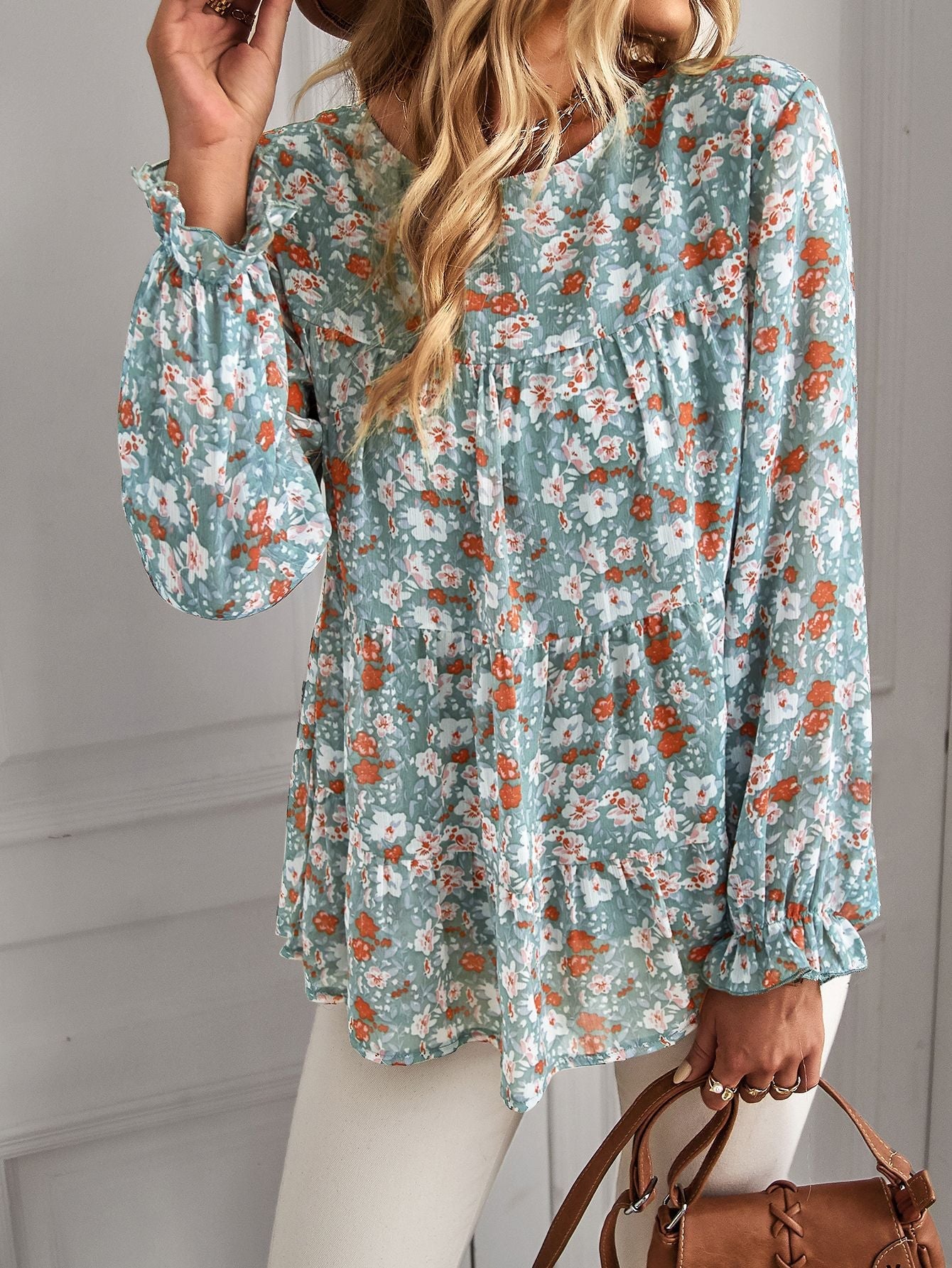 Casual Bohemian Long Sleeves Blouses