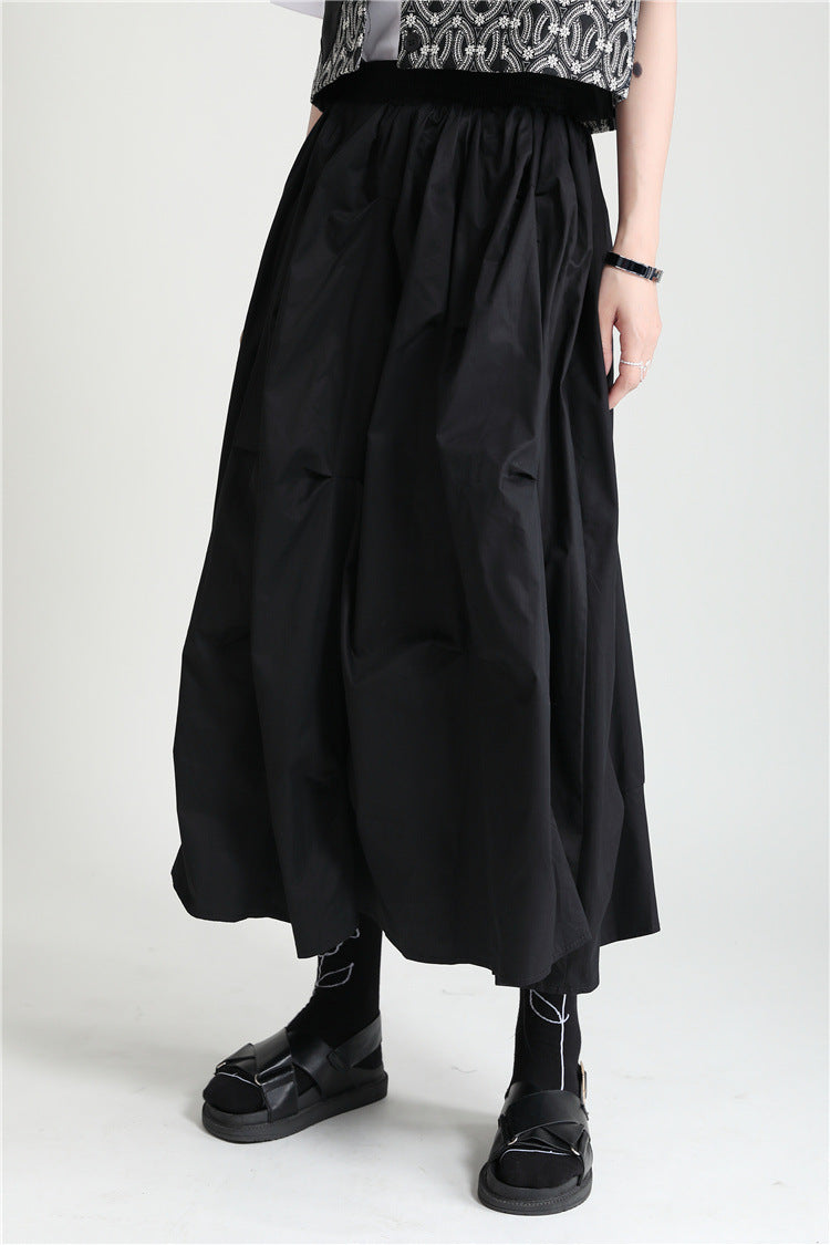 Women's High Waist A-Line Midi Skirt