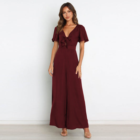 Casual Summer Short Sleeves Women Jumpsuits