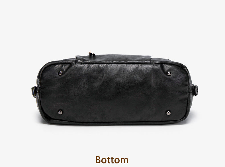 Retro PU Leather Tote Bag