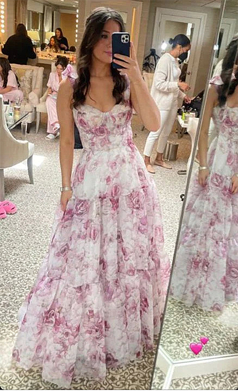 Elegant Off-Shoulder Long Chiffon Dress for Women