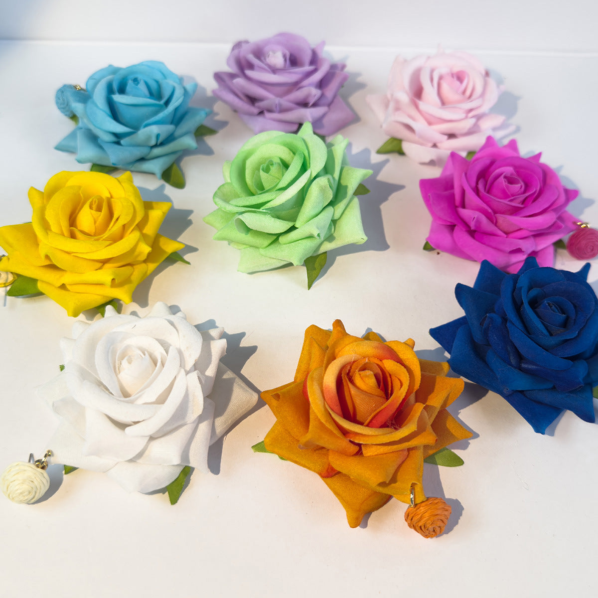 Boho Blooms: Oversized Faux Flower Tassel Earrings