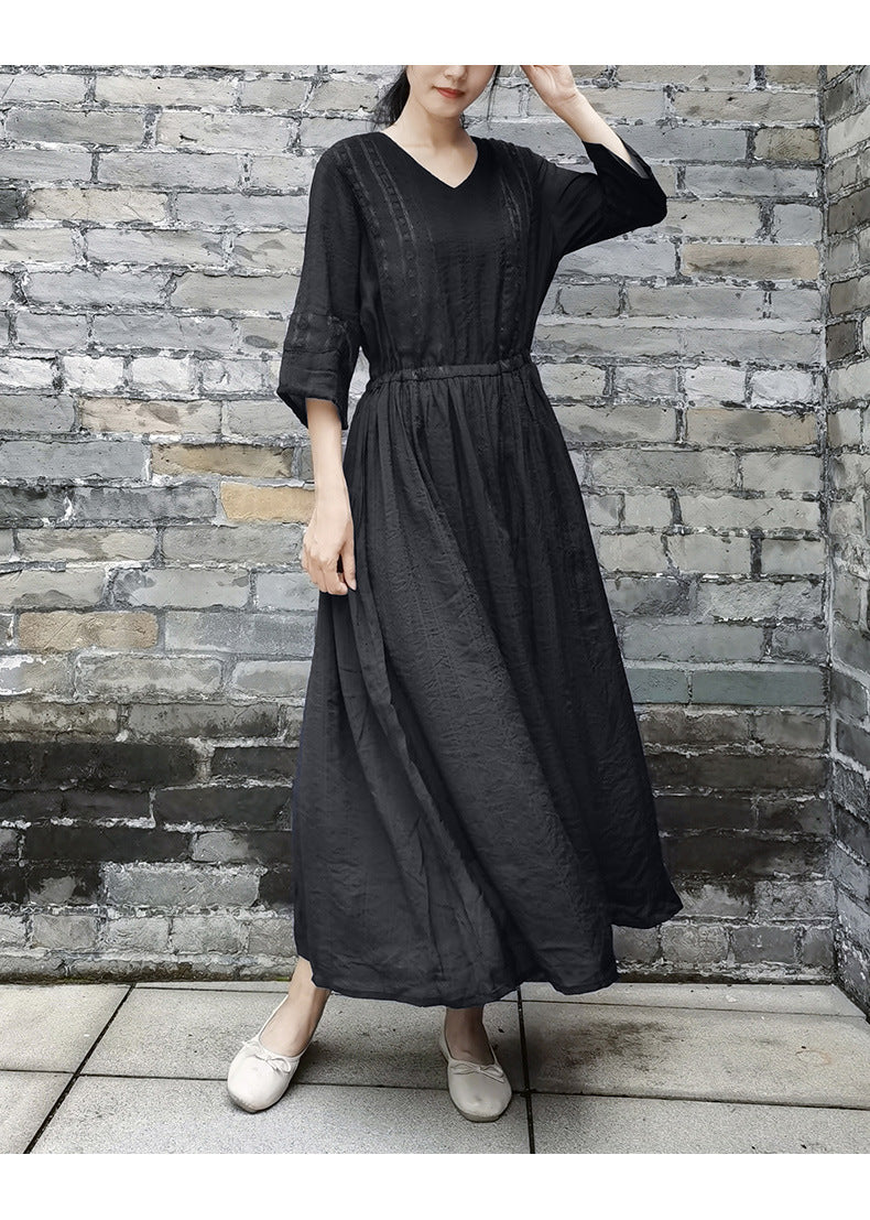 Ethnic Women Summer Linen Dresses-Dresses-Free Shipping at meselling99