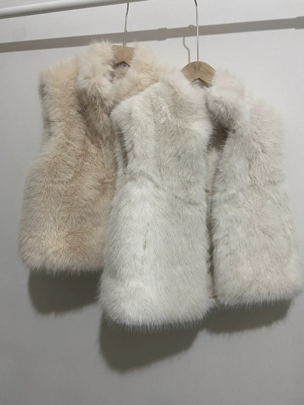 The Ava Cropped Faux Fur Vest