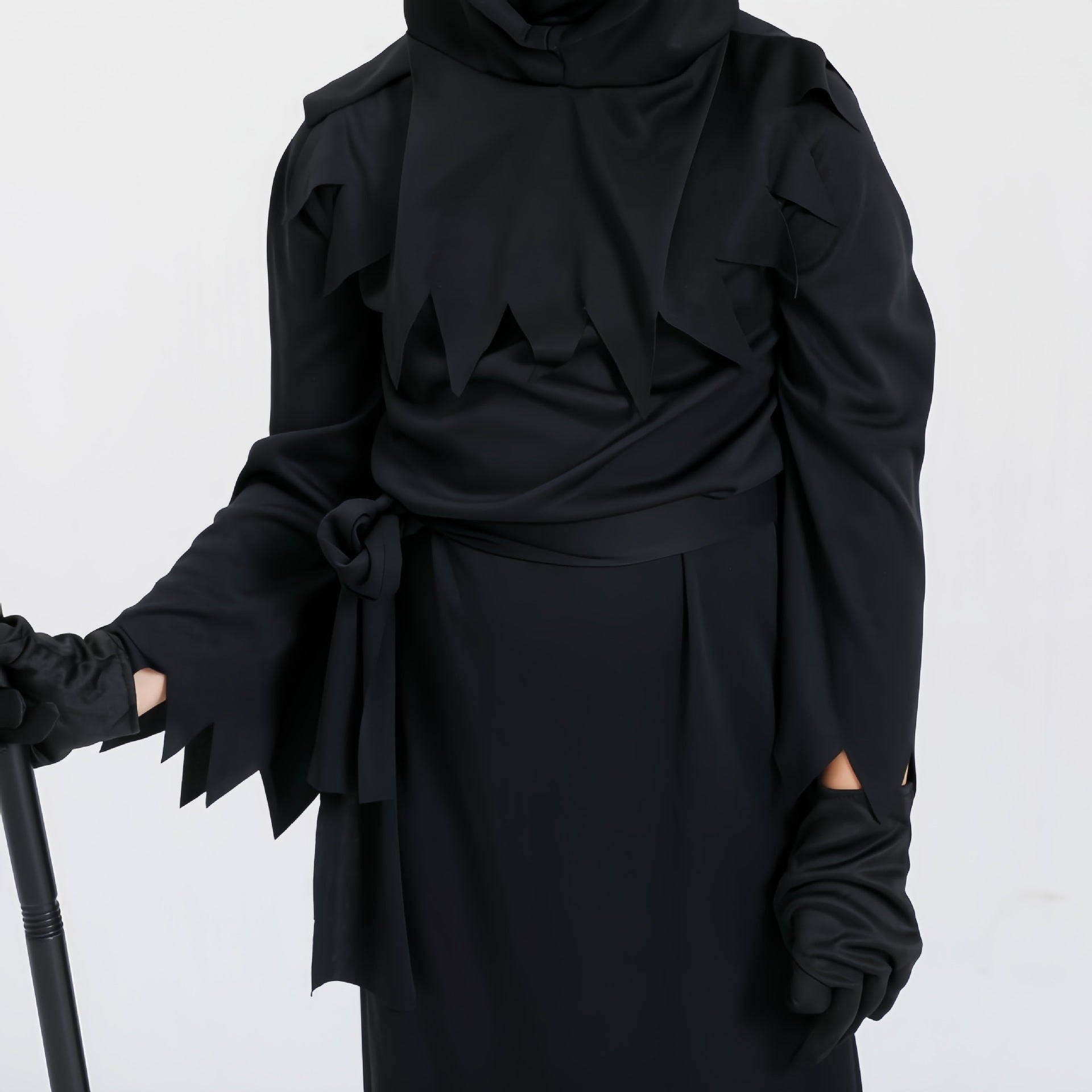 Halloween Cosplay Costume – Grim Reaper Robe with LED Glow Glasses