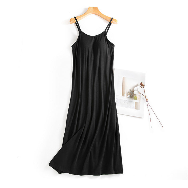 Casual Summer Built in Bra Tank Top Sleep Dresses