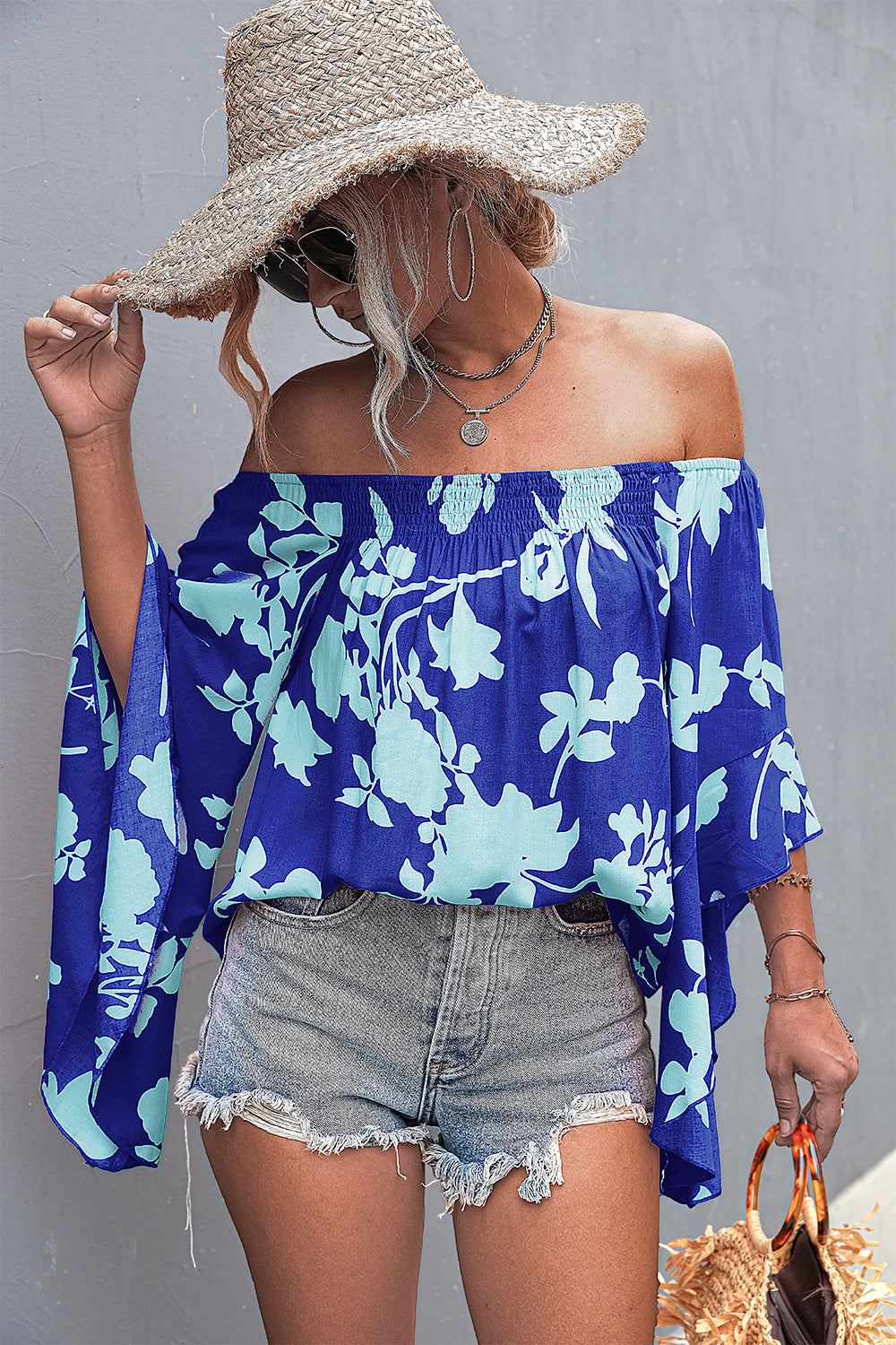 Sexy Off The Shoulder Trumpet Women Blouses