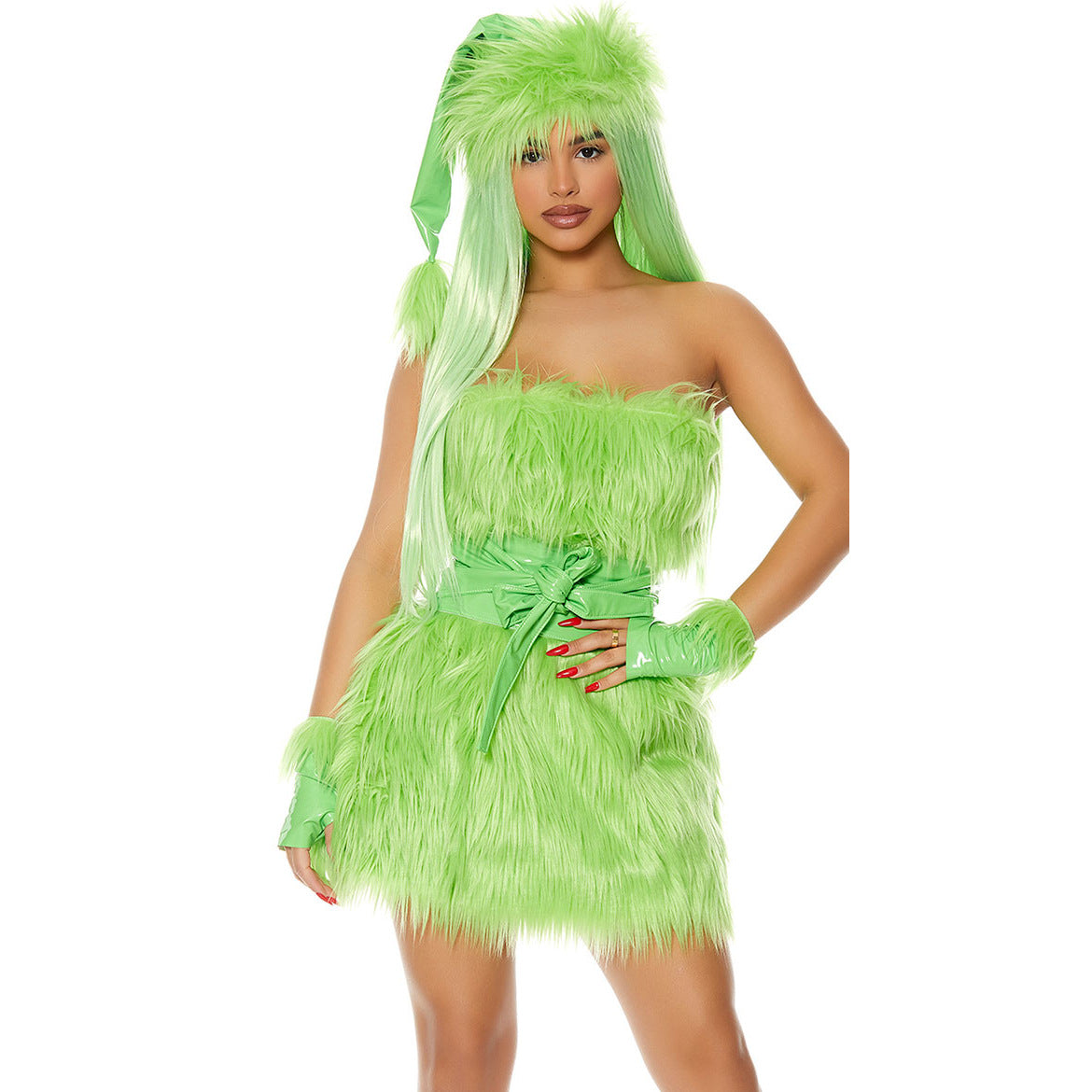 Grinch-Inspired Green Monster Costume