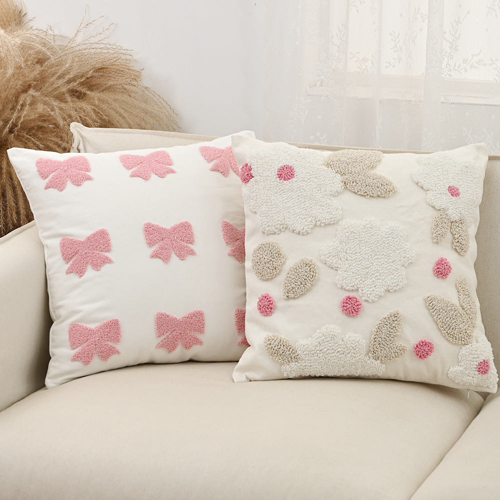 Embroidery Heart Cute Sofa Pillow