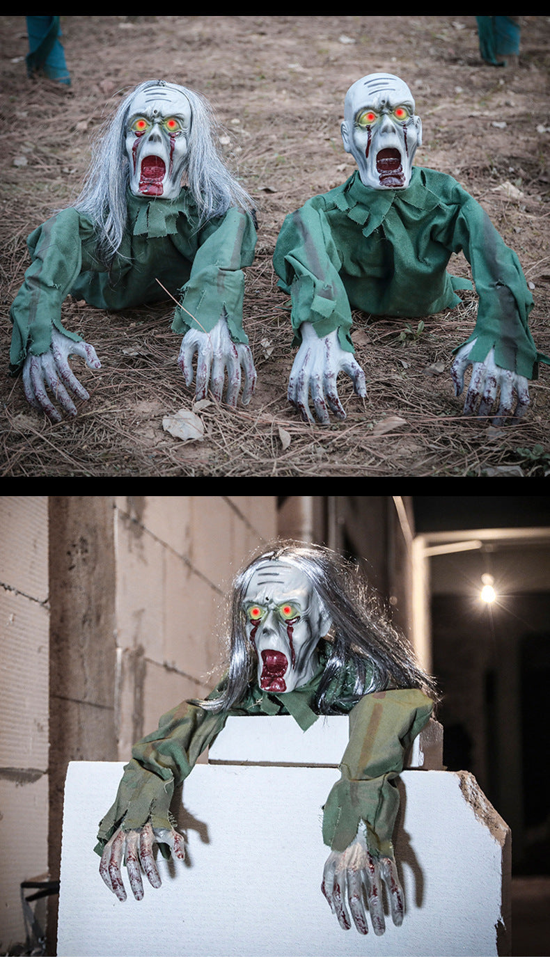 Voice-Activated Crawling Ghost Halloween Prop