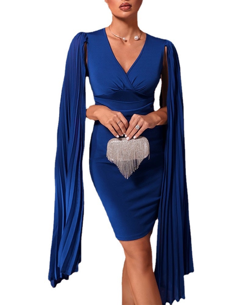 Blue High Waist Short Party Dresses for Women-Dresses-Free Shipping at meselling99