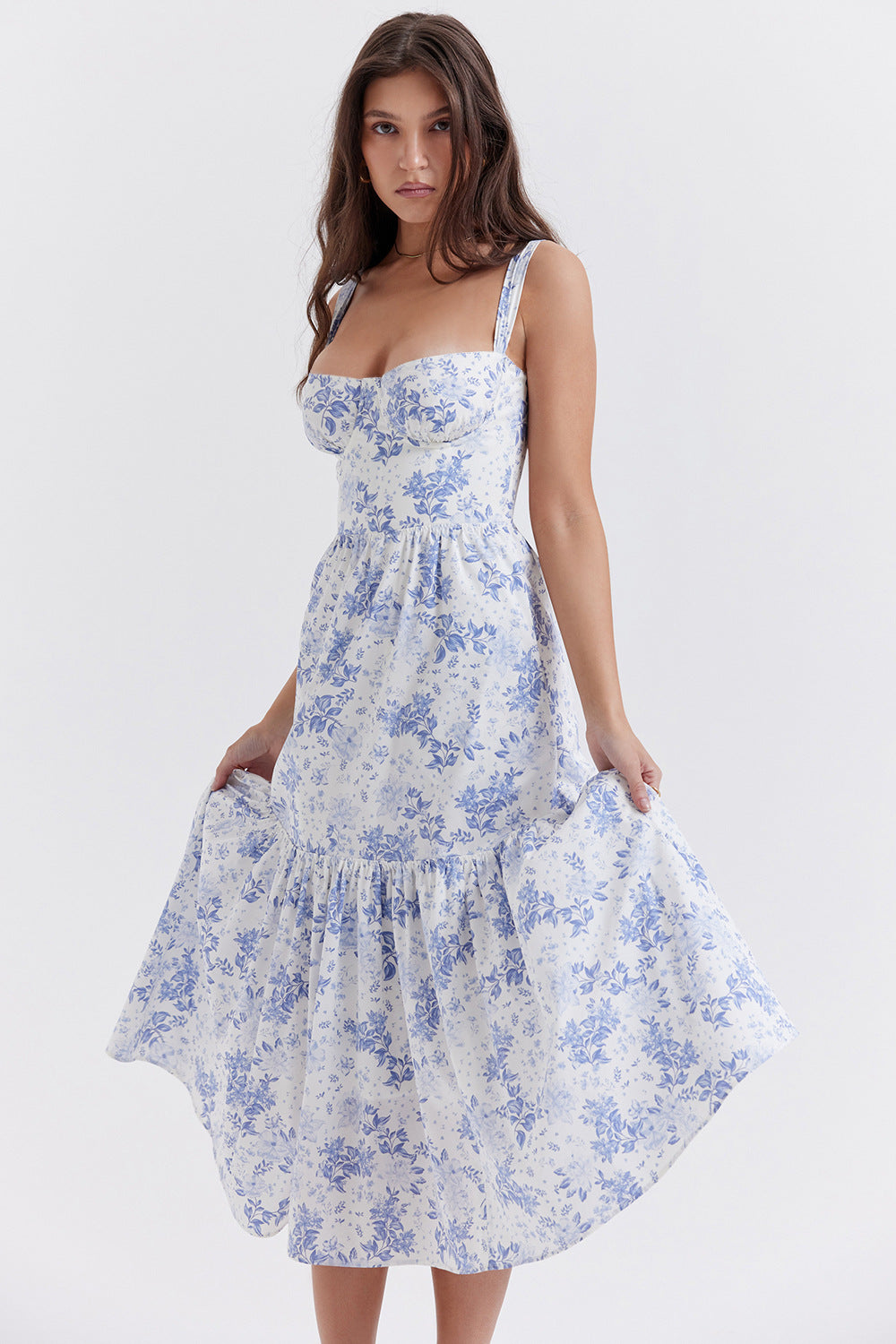 Floral Tiered A-Line Dress for Women