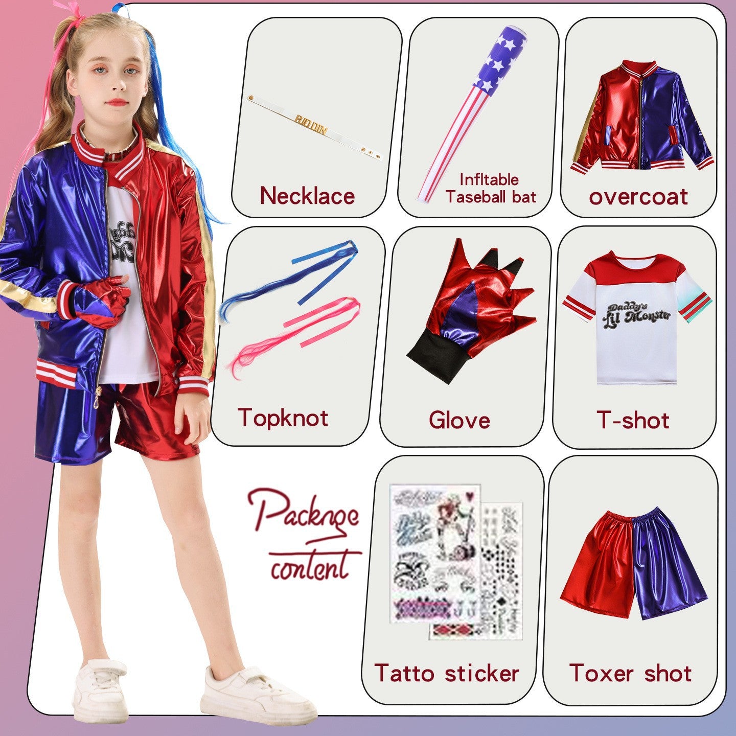 Suicide Squad Joker & Harley Quinn Kids Costume For Halloween