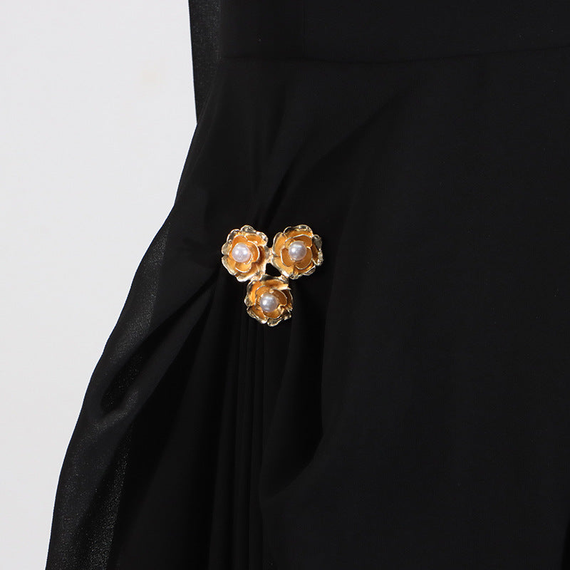 Designed Elegant Strapless Black Evening Dresses