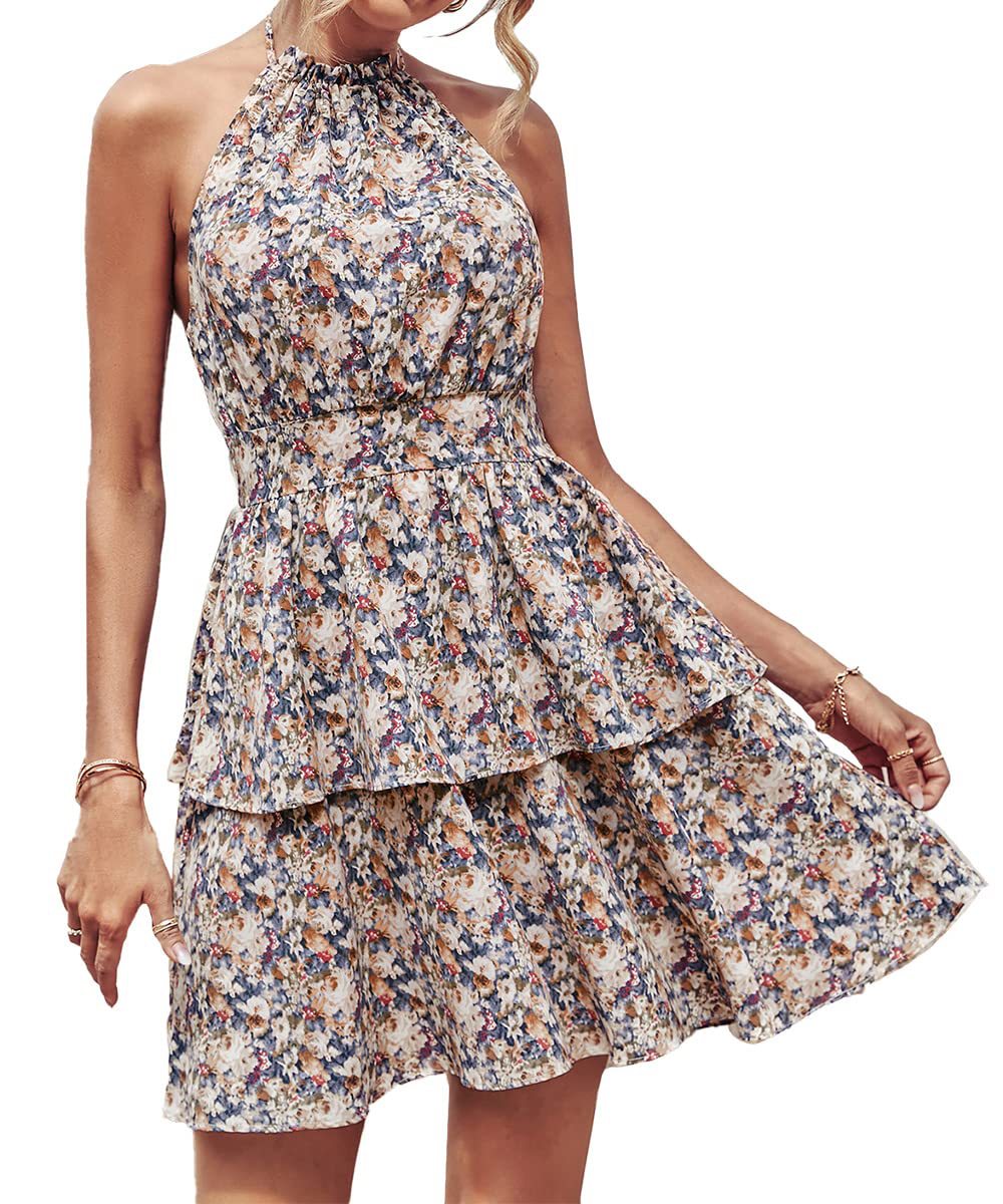 Casual Halter Sleeveless Summer Daily Dresses