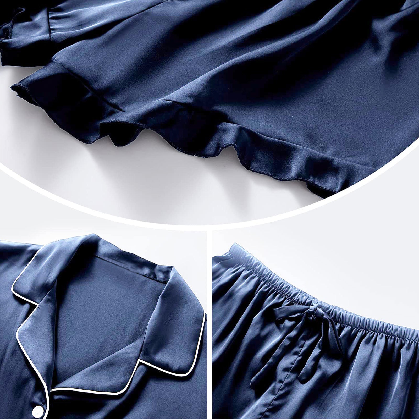 Casual Satin Summer Pajamas Suits for Women