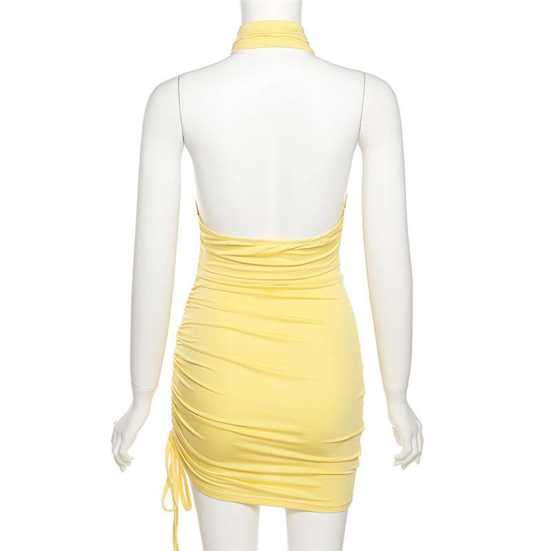 Sexy Halter Backless Summer Bodycon Dresses-Dresses-Free Shipping at meselling99