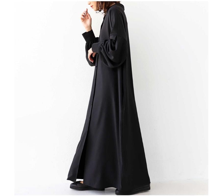 Casual Double Sided Long Cozy Dresses-Dresses-Black-One Size (50-70kg)-Free Shipping at meselling99