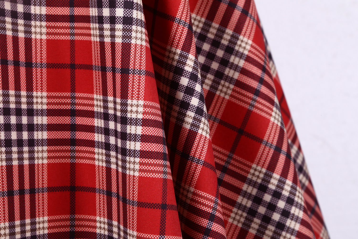 Retro Plaid Short Sleeve Dress with Belt