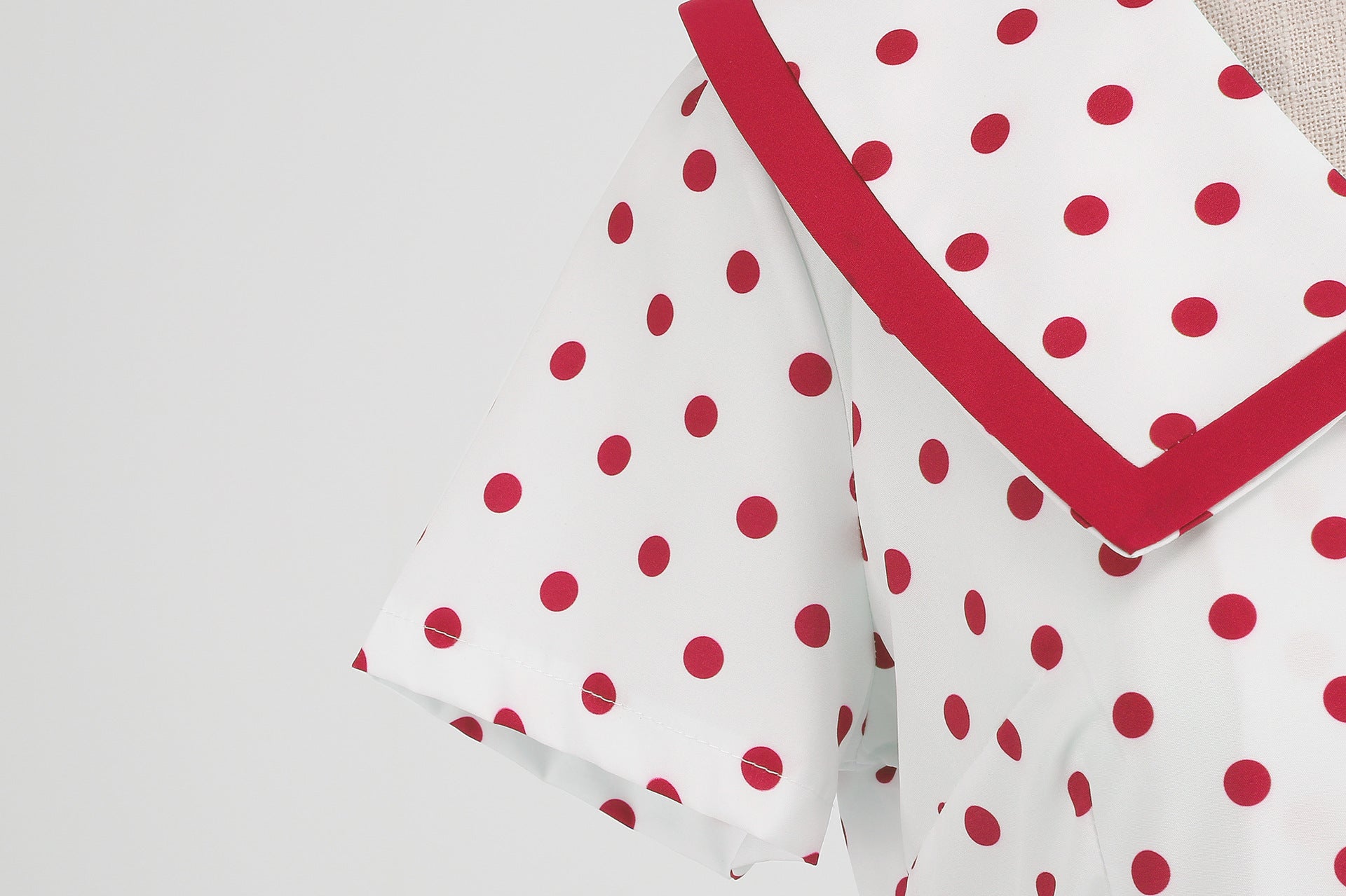 Vintage-Inspired Polka Dot Print Wrap Waist Flared Dress with Belt