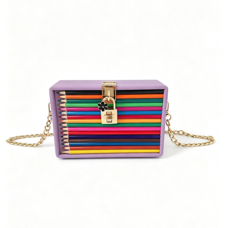 Rainbow Pencil Crossbody Bag