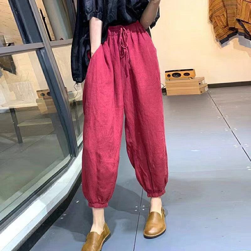 Women's Linen-Cotton Casual Pants